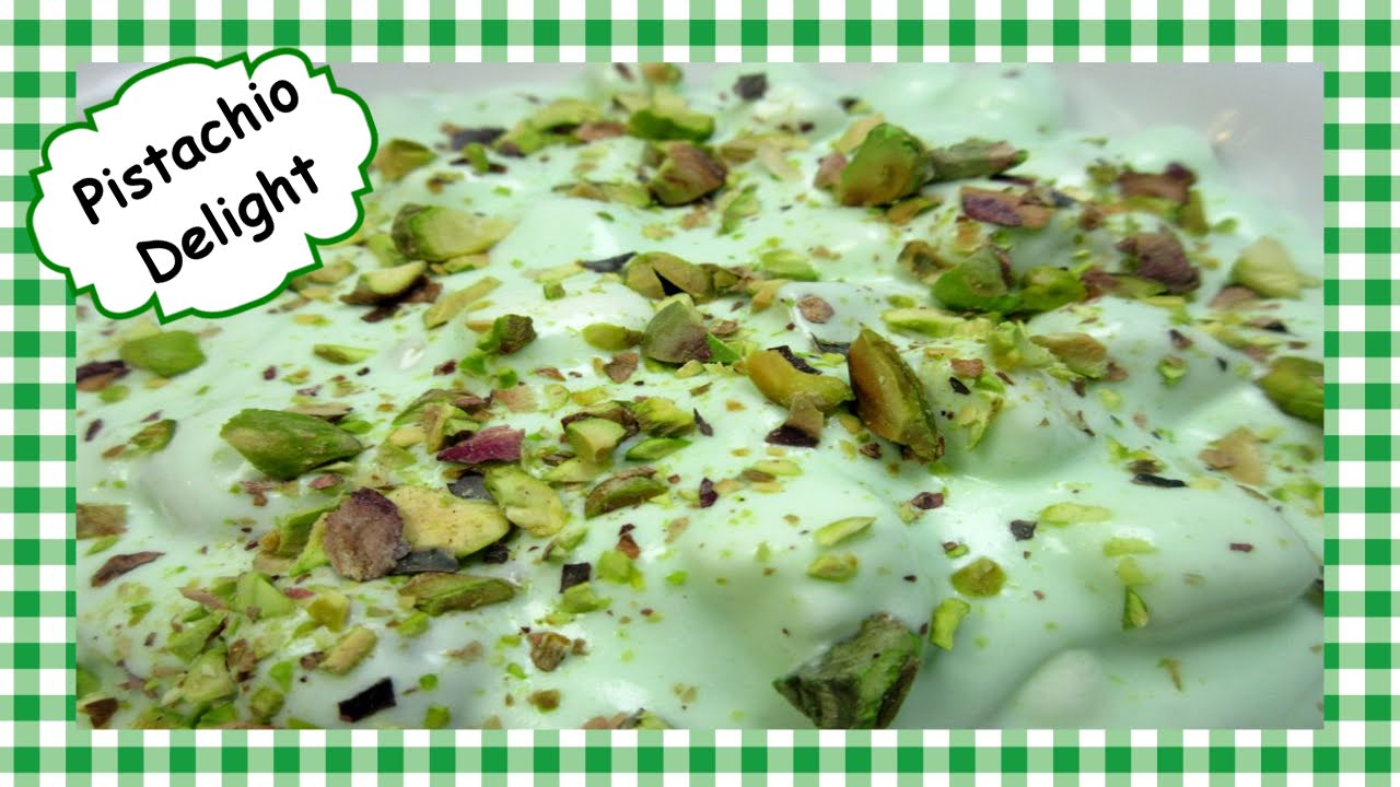 Pistachio Delight Dessert Recipe ~ St Patrick's Day Pistachio Nut Fluff