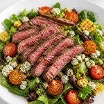 balsamic steak gorgonzola salad with grilled corn 1