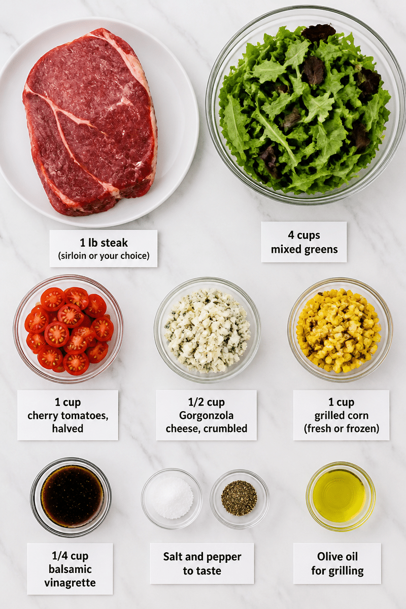 balsamic steak gorgonzola salad with grilled corn 3