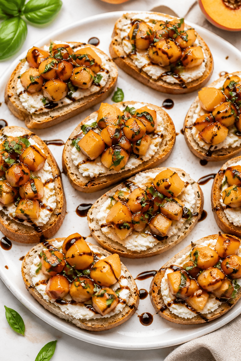 Best Peach Bruschetta With Whipped Ricotta best peach bruschetta with whipped ricotta 2