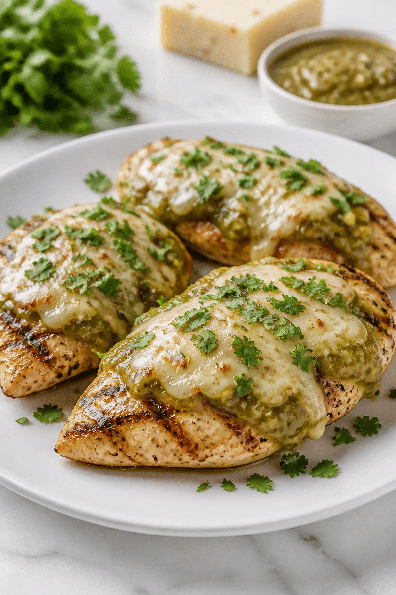 Grilled Salsa Verde Pepper Jack Chicken Recipe grilled salsa verde pepper jack chicken recipe 1