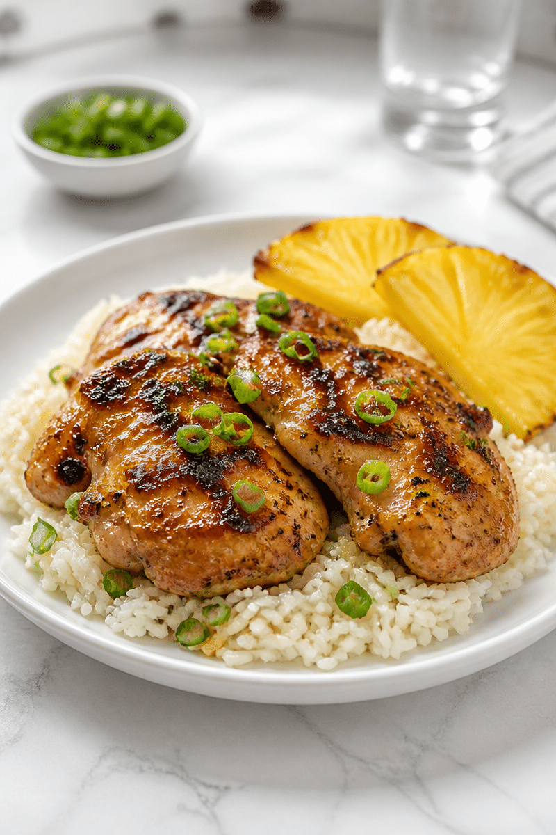 Hawaiian Chicken with Coconut Rice hawaiian chicken with coconut rice 1