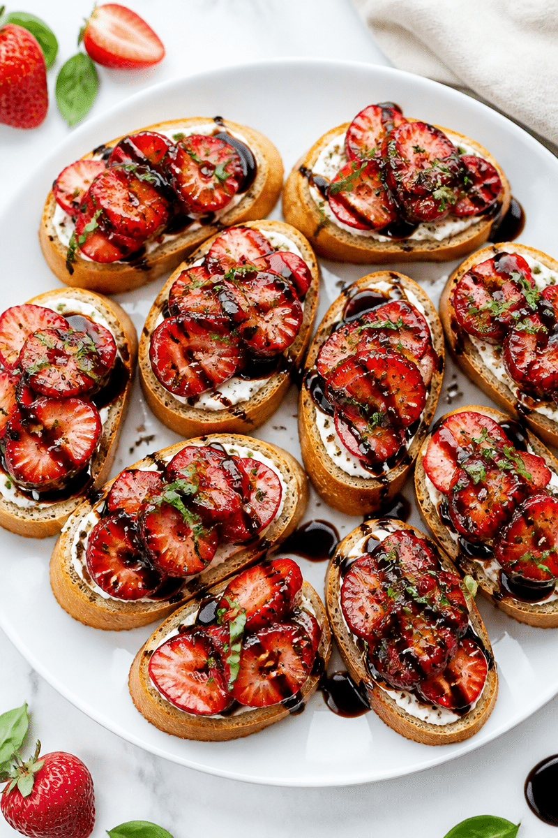 balsamic glazed strawberry crostini 2