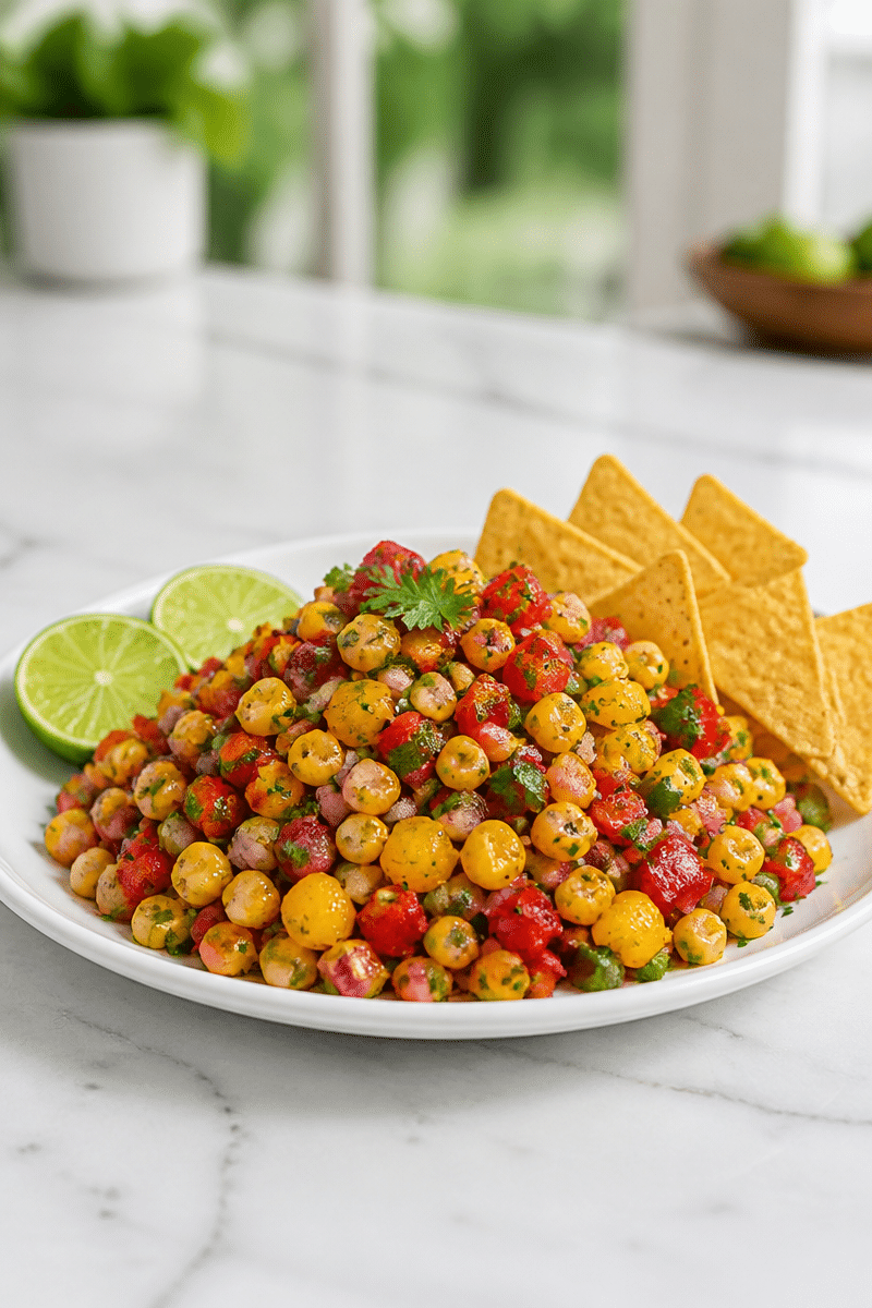 charred bell pepper and sweet corn salsa 1
