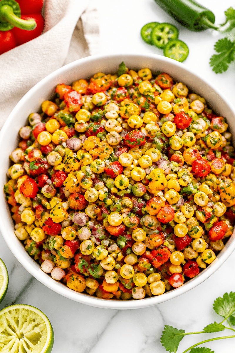 charred bell pepper and sweet corn salsa 2