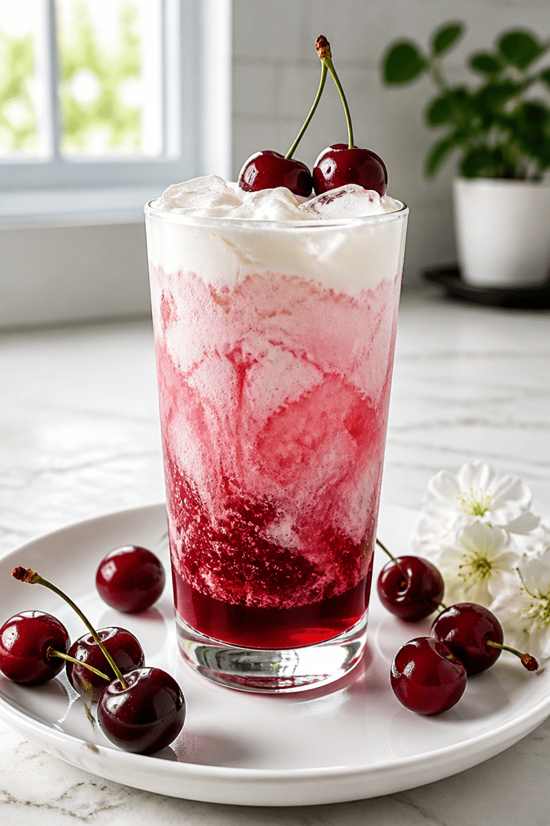 Cherry Vanilla Cream Soda Mocktail cherry vanilla cream soda mocktail 1