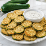 crispy baked zucchini chips with ranch 1