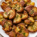 crispy smashed red potatoes with garlic 2