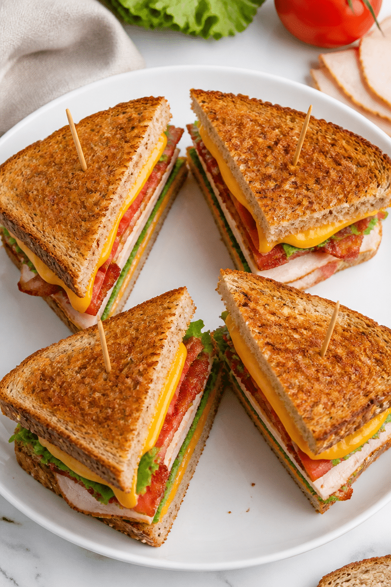 Grilled Turkey Club Sandwiches grilled turkey club sandwiches 2