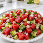 mediterranean watermelon salad with feta 1