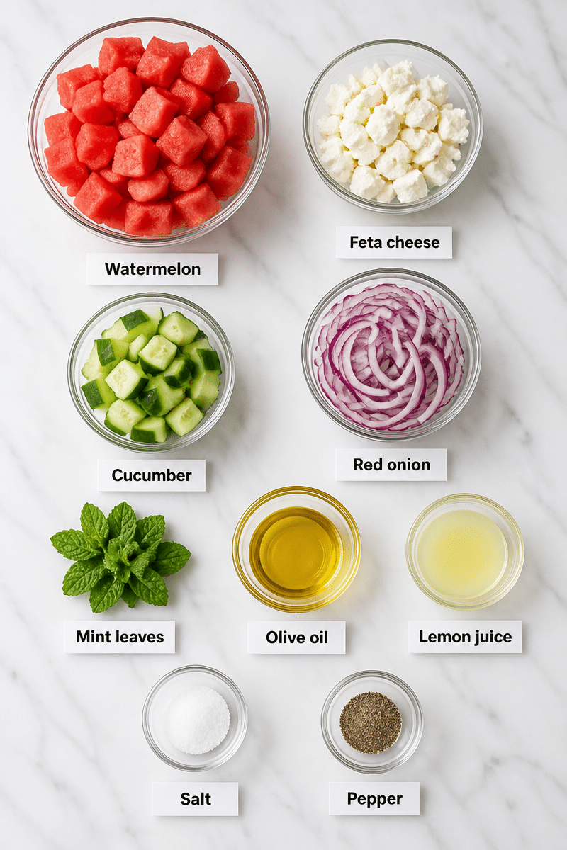 mediterranean watermelon salad with feta 3