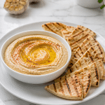 roasted garlic hummus with grilled pita 1