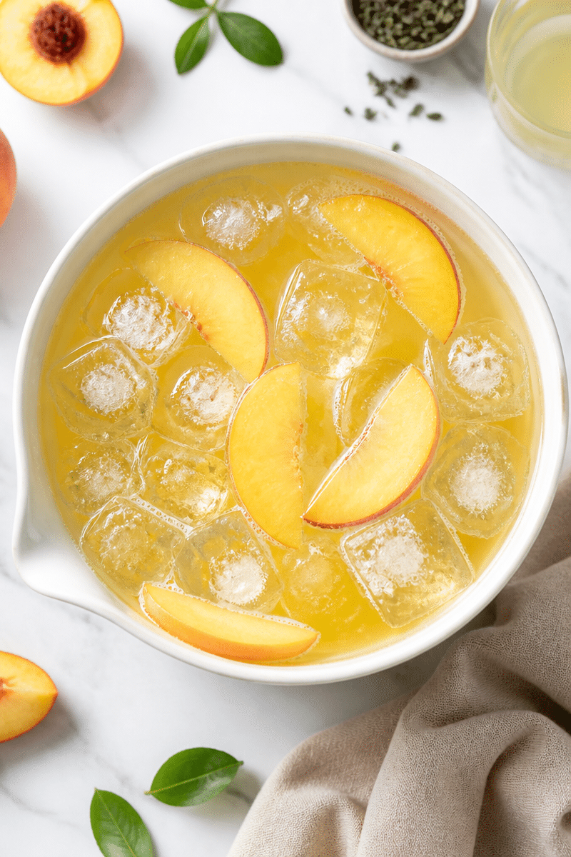 Sparkling Peach Green Tea sparkling peach green tea 2