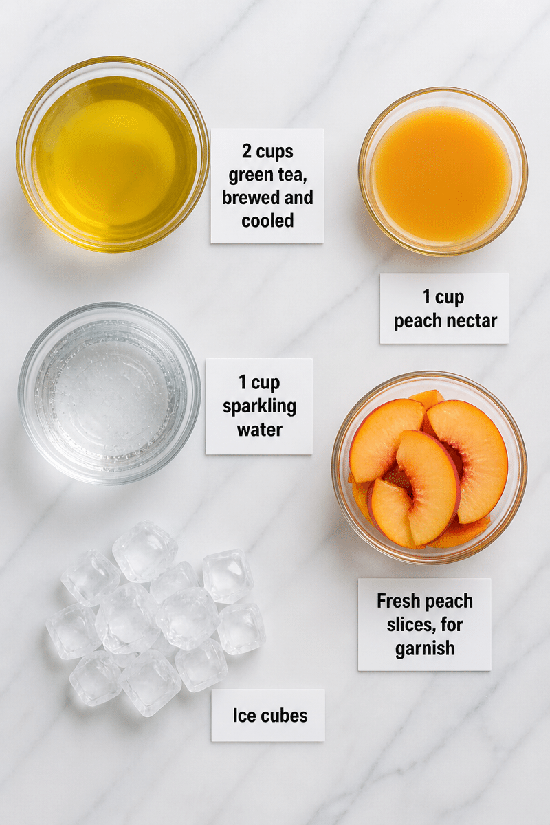 Sparkling Peach Green Tea sparkling peach green tea 3