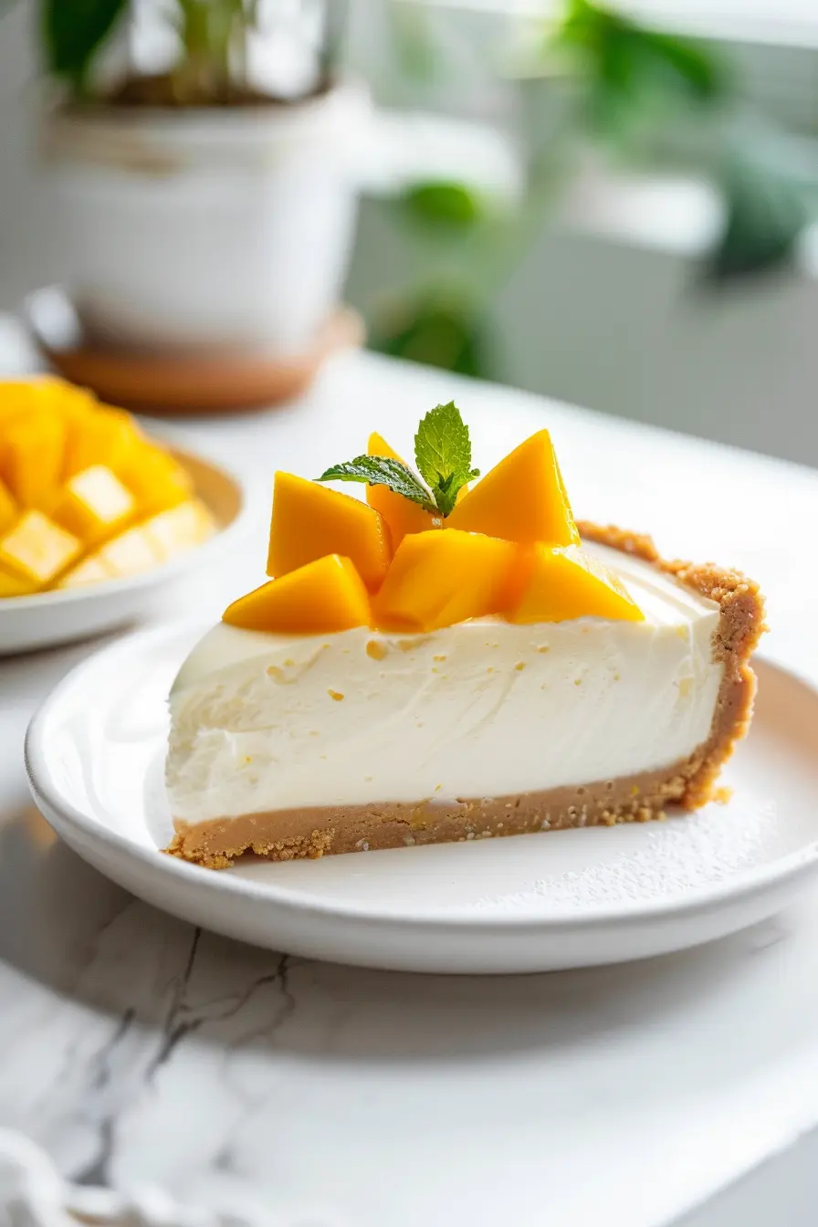 Creamy No Bake Mango Cheesecake Dessert d45659