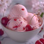 Homemade Cherry Vanilla Ice Cream
