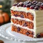 Cranberry Carrot Harvest Layer Cake