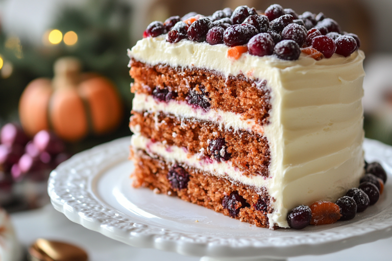 Cranberry Carrot Harvest Layer Cake