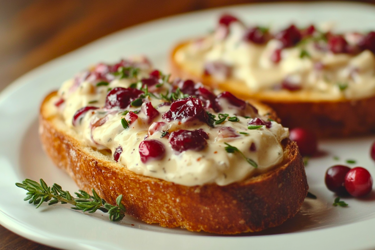 Cranberry Thyme Crostini Recipe