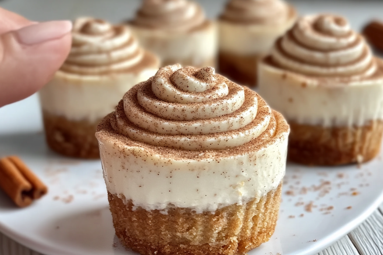 Mini Cinnamon Roll Cheesecakes