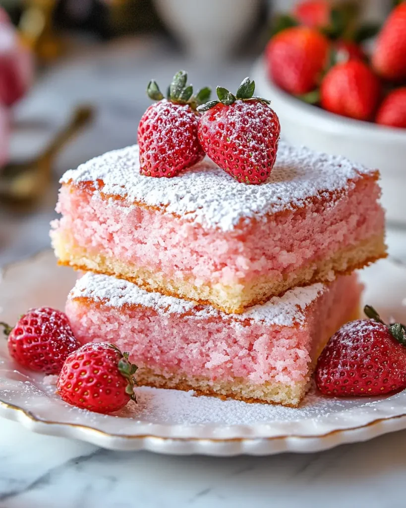 Minimalist 3 ingredient strawberry dessert cake perfect for quick baking