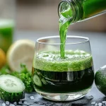 Natural Mounjaro detox drink recipe with water, lemon, honey, and ginger.