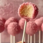 Homemade Starbucks copycat birthday cake pops decorated with sprinkles