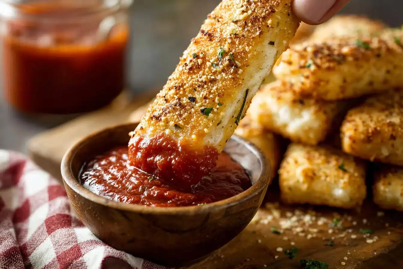 Homemade pizza breadsticks inspired by Pizza Hut's recipe