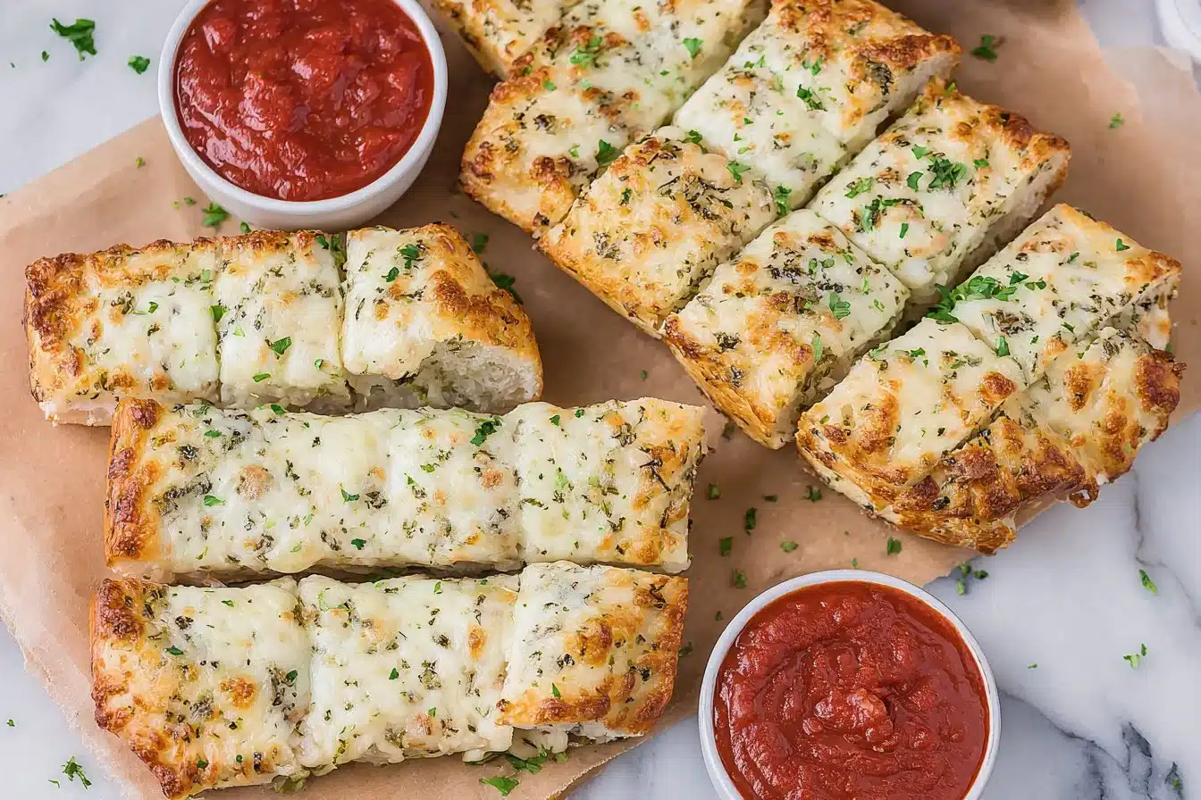 Delicious Cheesy Garlic Bread Delight served warm