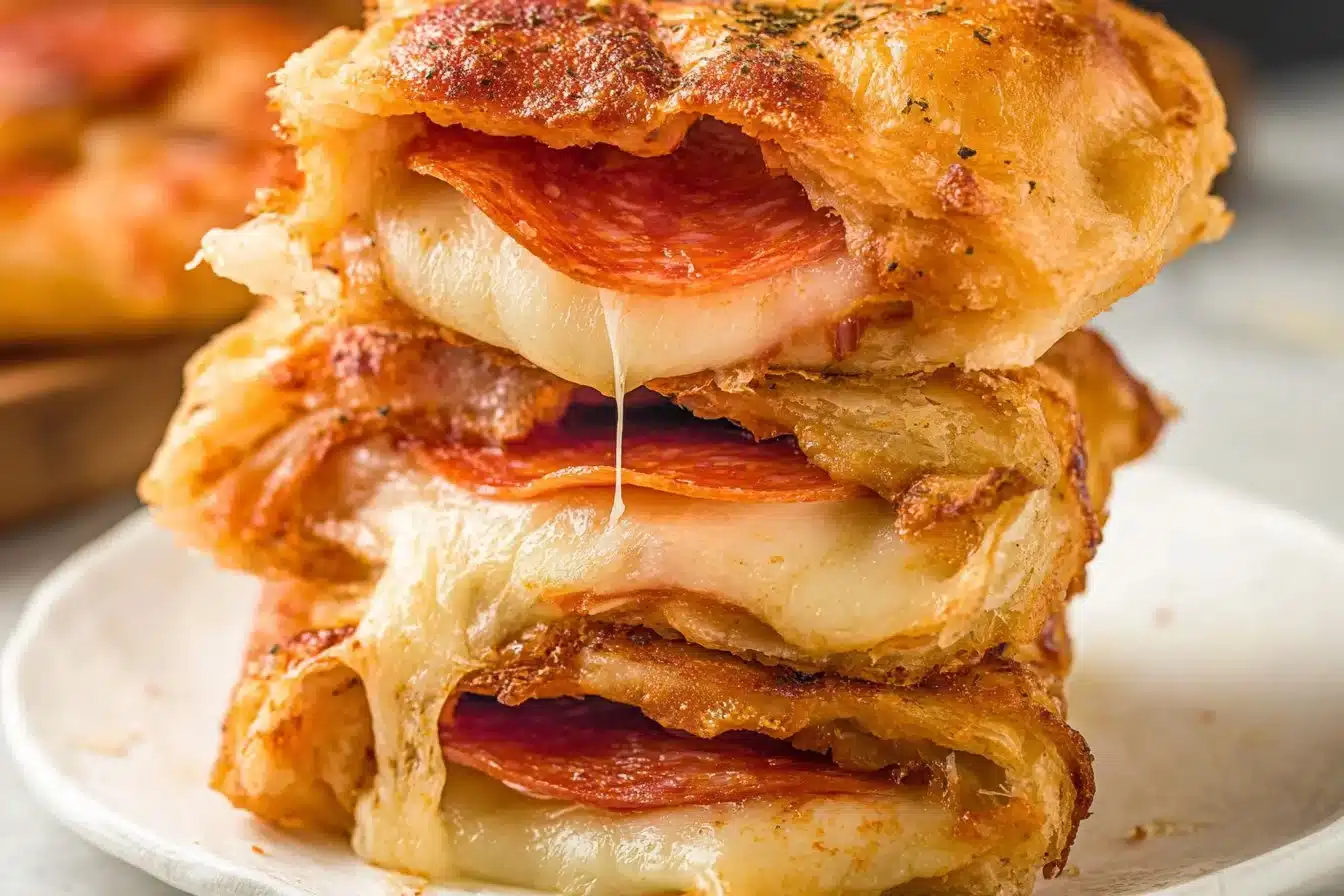 Delicious pizza sliders served on a platter with toppings
