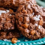 Delicious Magic Brownie Cookies on a plate, showcasing their rich chocolate texture.