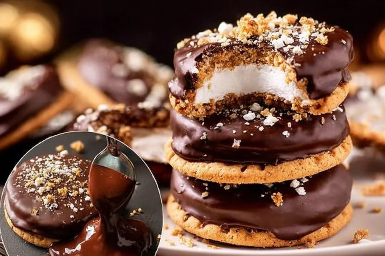 Delicious Ritz S'mores Cookies on a plate ready to enjoy