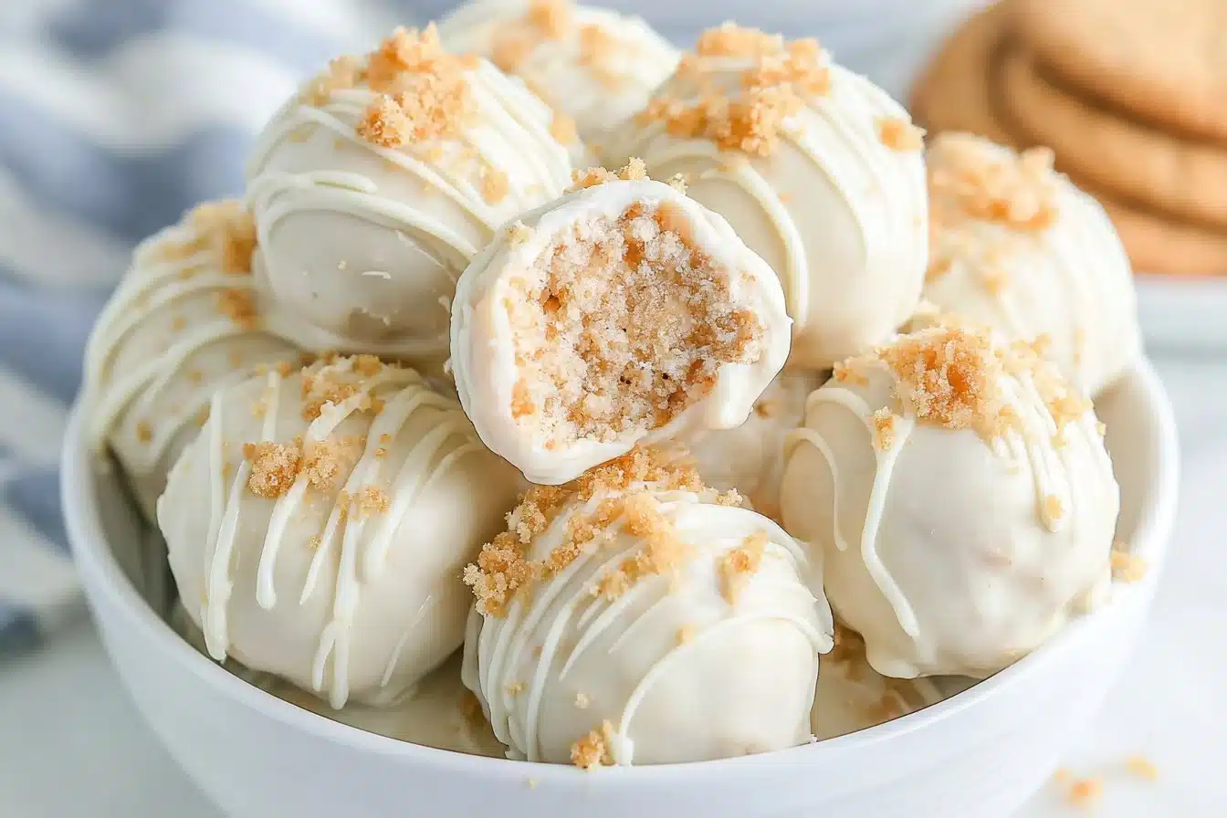 Delicious Snickerdoodle Truffles with cinnamon sugar coating