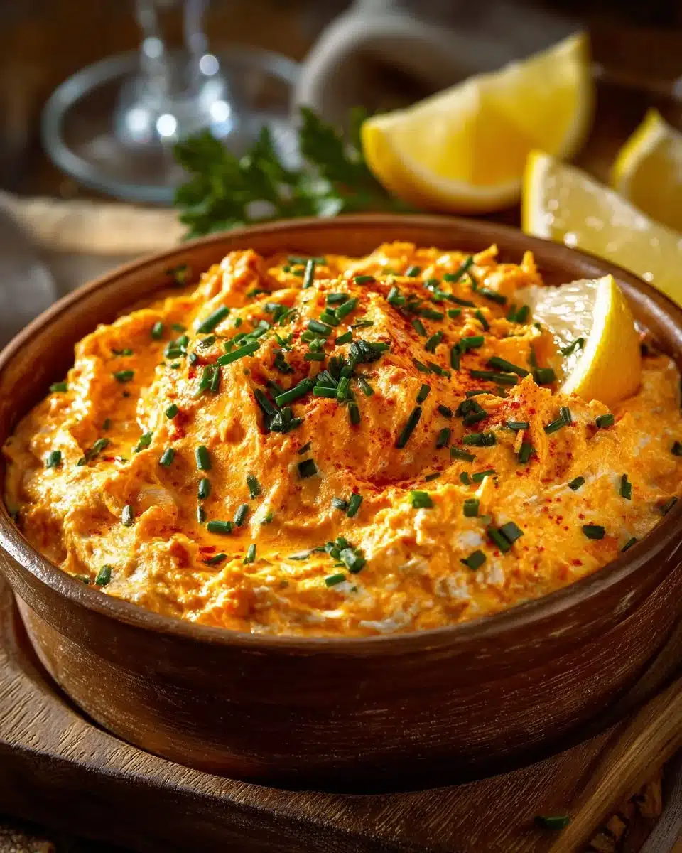 Easy Buffalo Chicken Dip made with canned chicken for a tasty snack