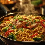 Delicious Chicken Ramen Stir Fry, a flavorful noodle dish with fresh ingredients.