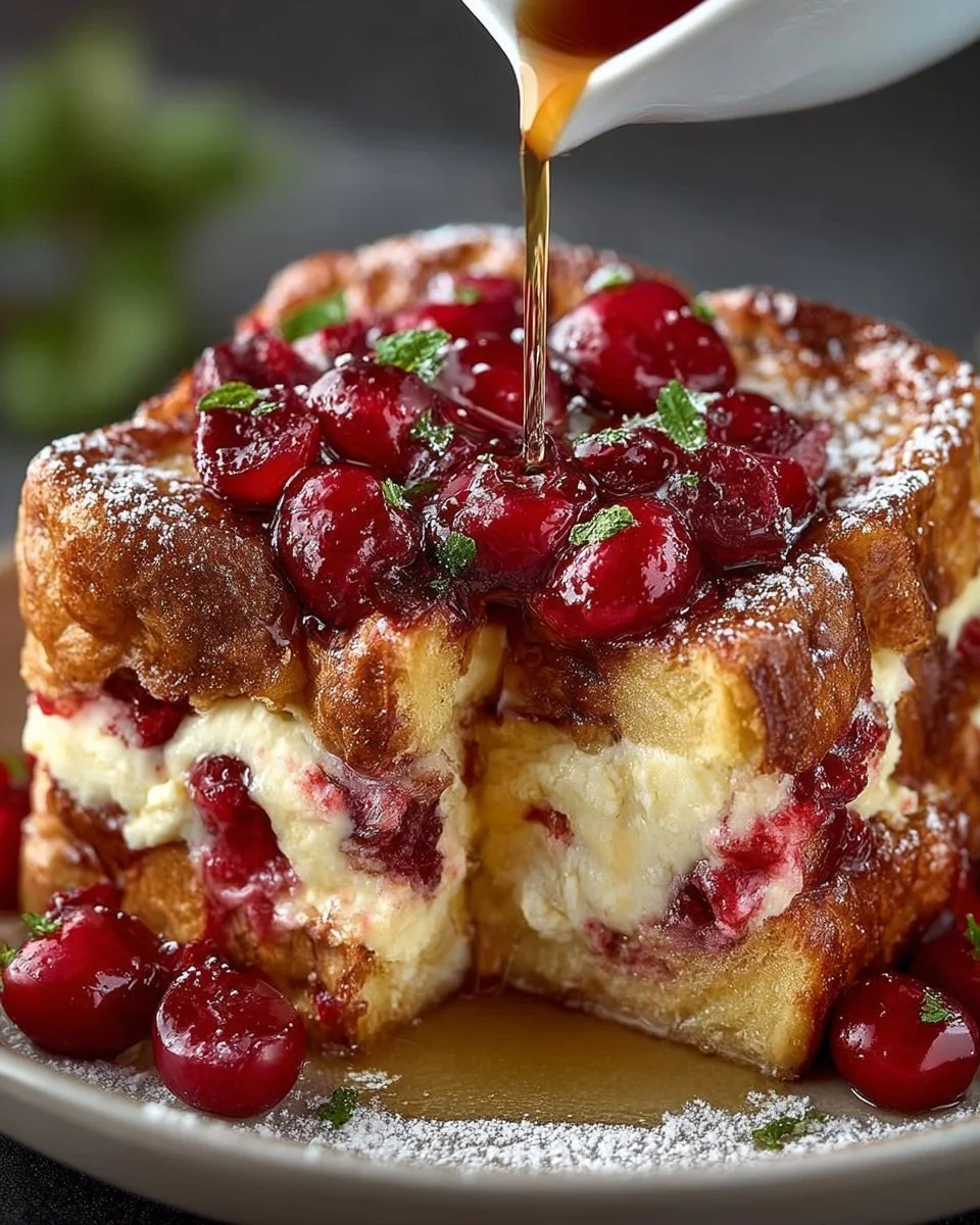 Baked Cherry Cheesecake French Toast Baked Cherry Cheesecake French Toast