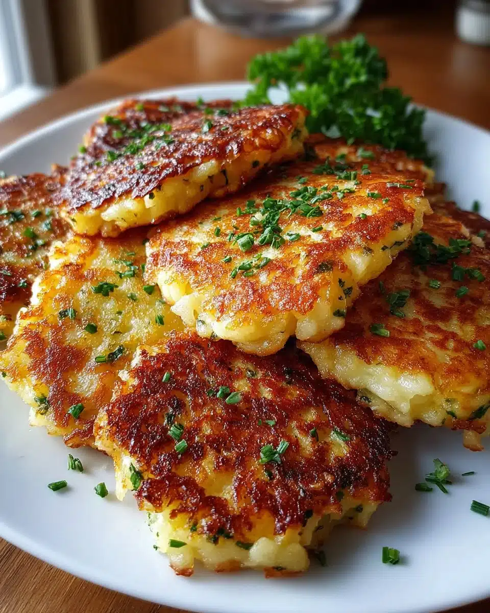 Delicious homemade boxty Irish potato pancakes served on a plate