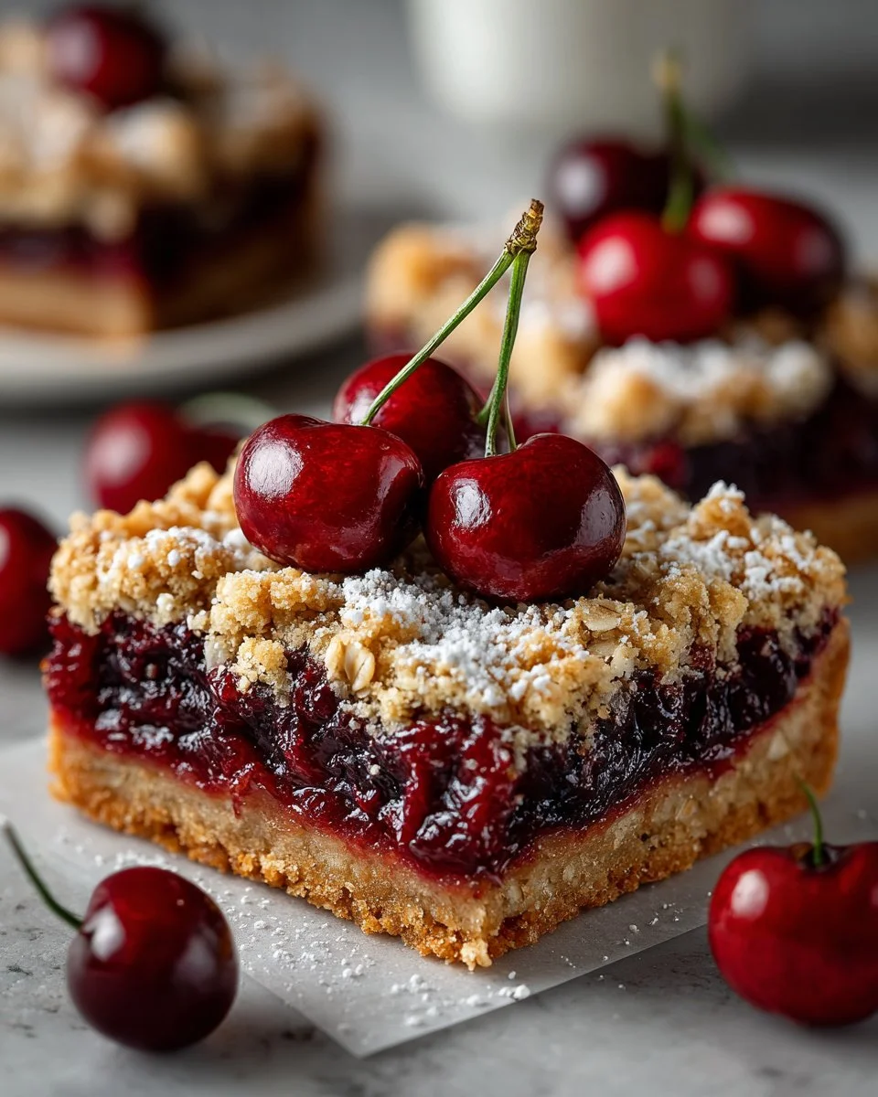 Cherry Oatmeal Crumble Bars Cherry Oatmeal Crumble Bars