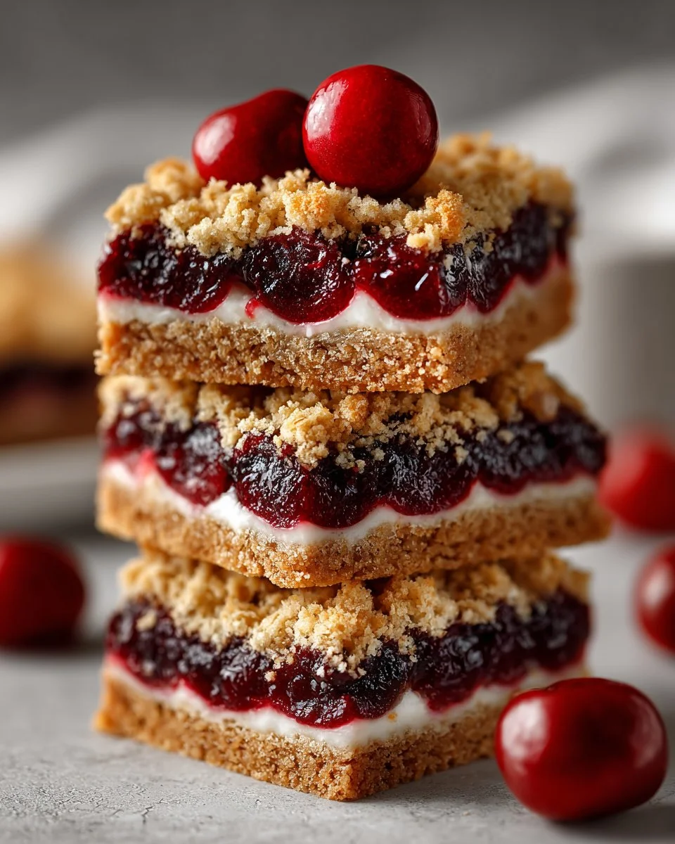 Cherry Oatmeal Crumble Bars Cherry Oatmeal Crumble Bars