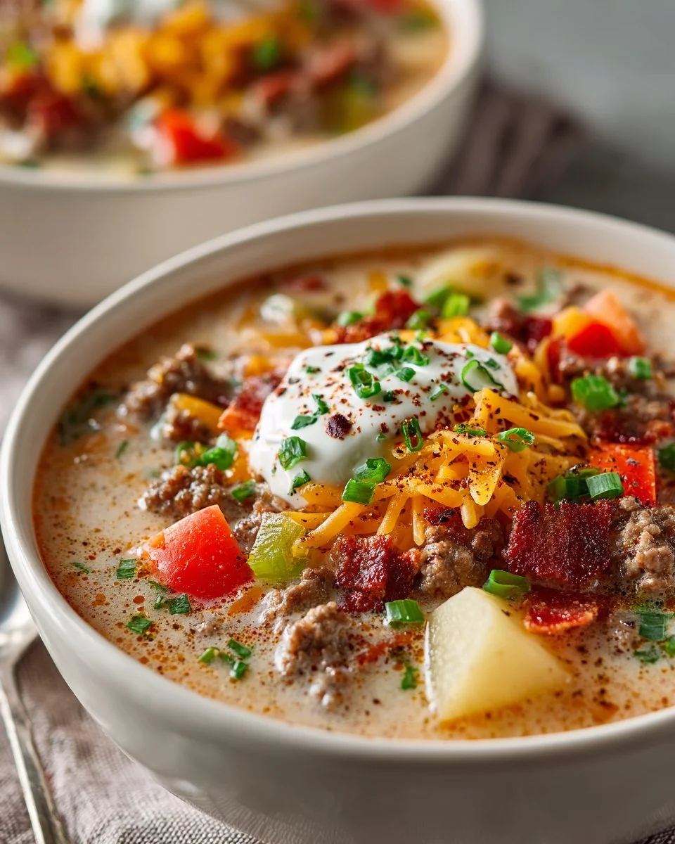 Crockpot Cheeseburger Soup Crockpot Cheeseburger Soup