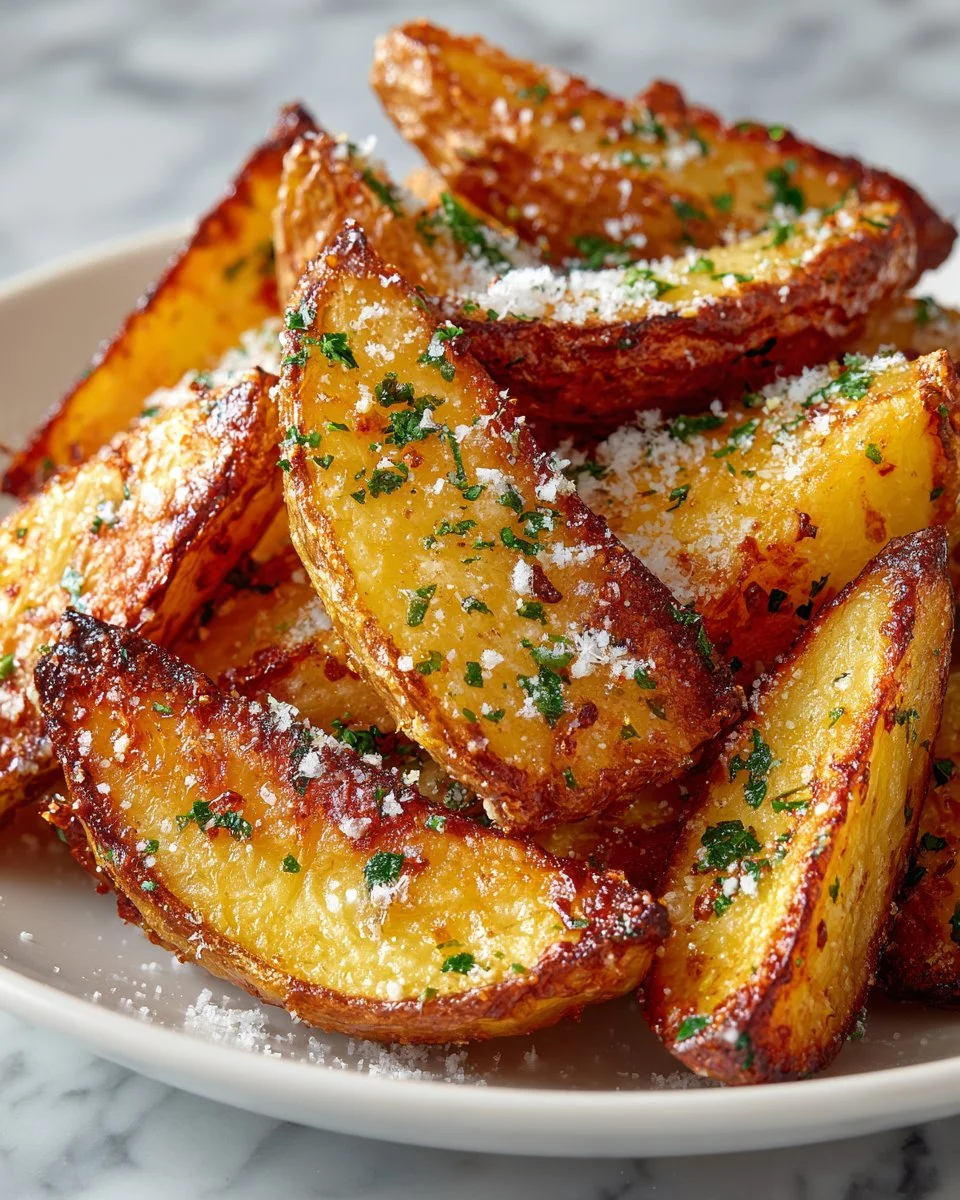 Garlic Parmesan Potato Wedges Garlic Parmesan Potato Wedges