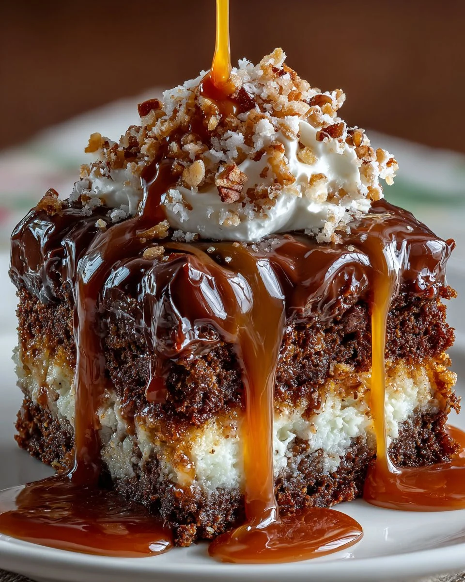 German Chocolate Poke Cake German Chocolate Poke Cake