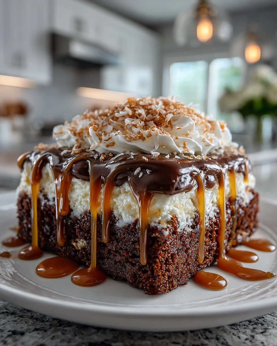 German Chocolate Poke Cake German Chocolate Poke Cake