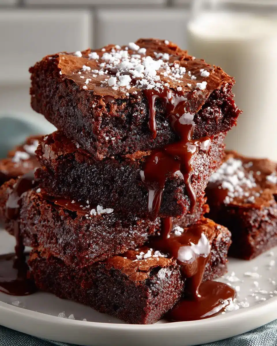 A plate of healthier brownies made with Greek yogurt, perfect for a guilt-free dessert.