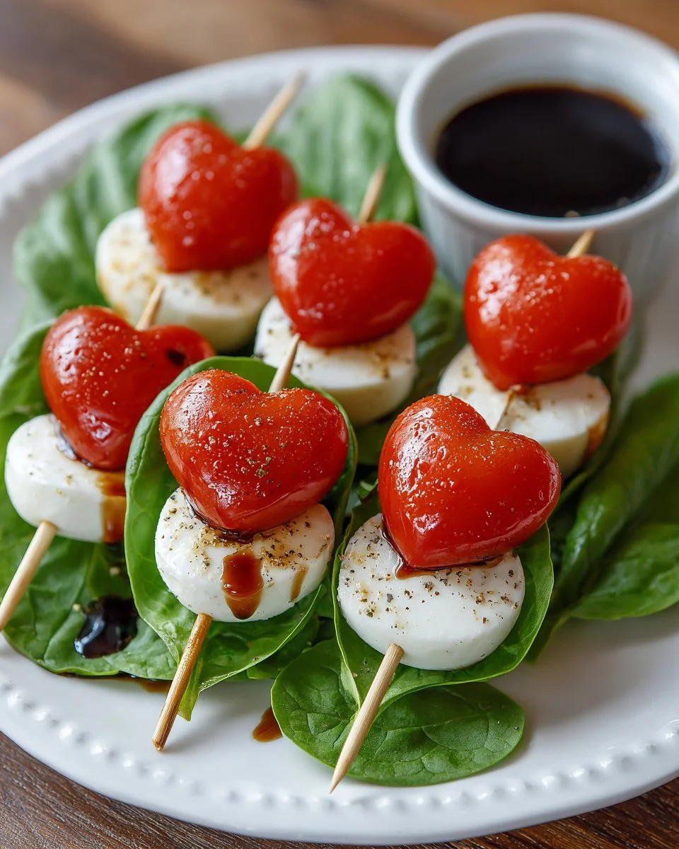 Heart Caprese Skewers Heart Caprese Skewers