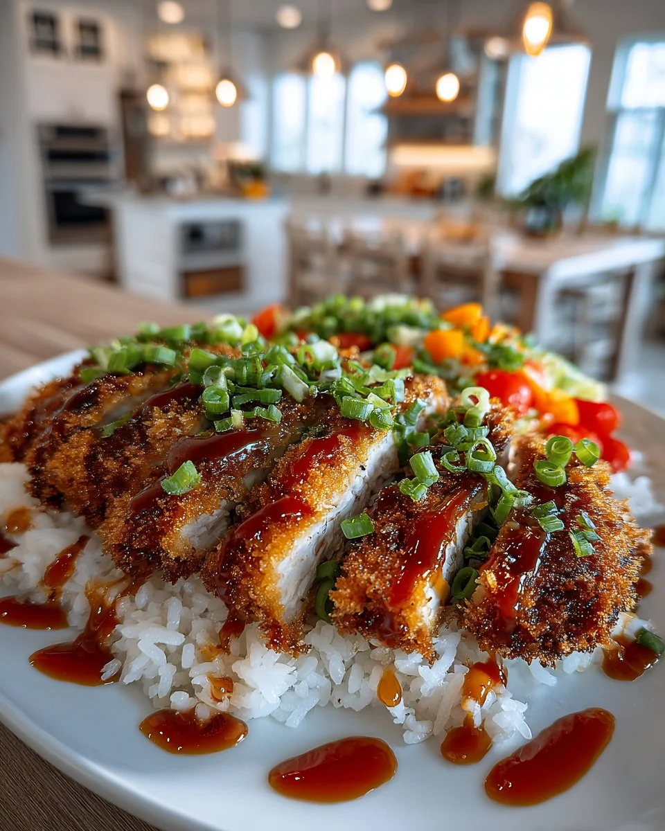 Japanese Katsu Bowls with Tonkatsu Sauce Japanese Katsu Bowls with Tonkatsu Sauce