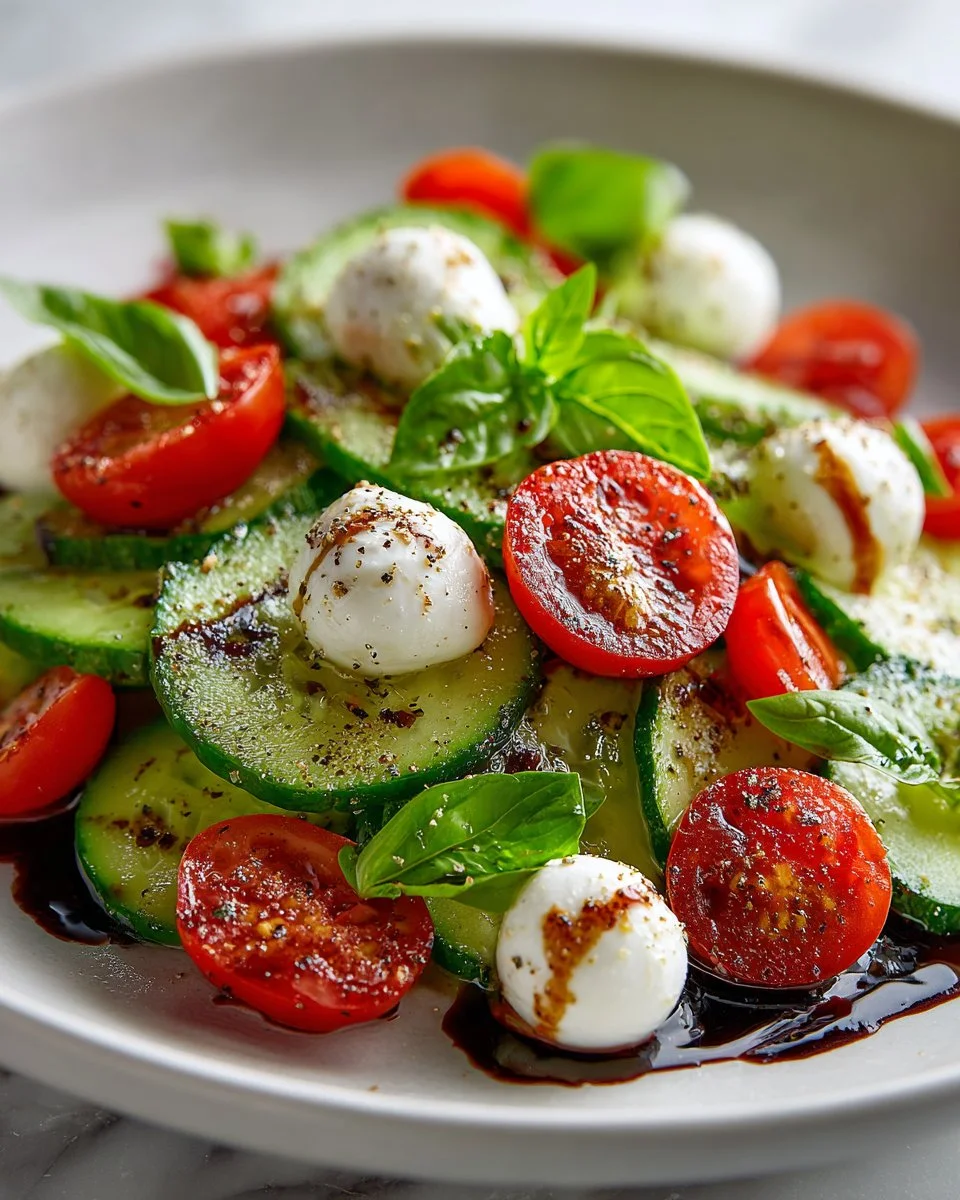 Juicy Cucumber Caprese Salad Juicy Cucumber Caprese Salad