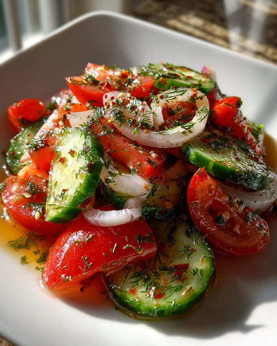 Marinated Cucumbers, Onions, and Tomatoes Marinated Cucumbers, Onions, and Tomatoes