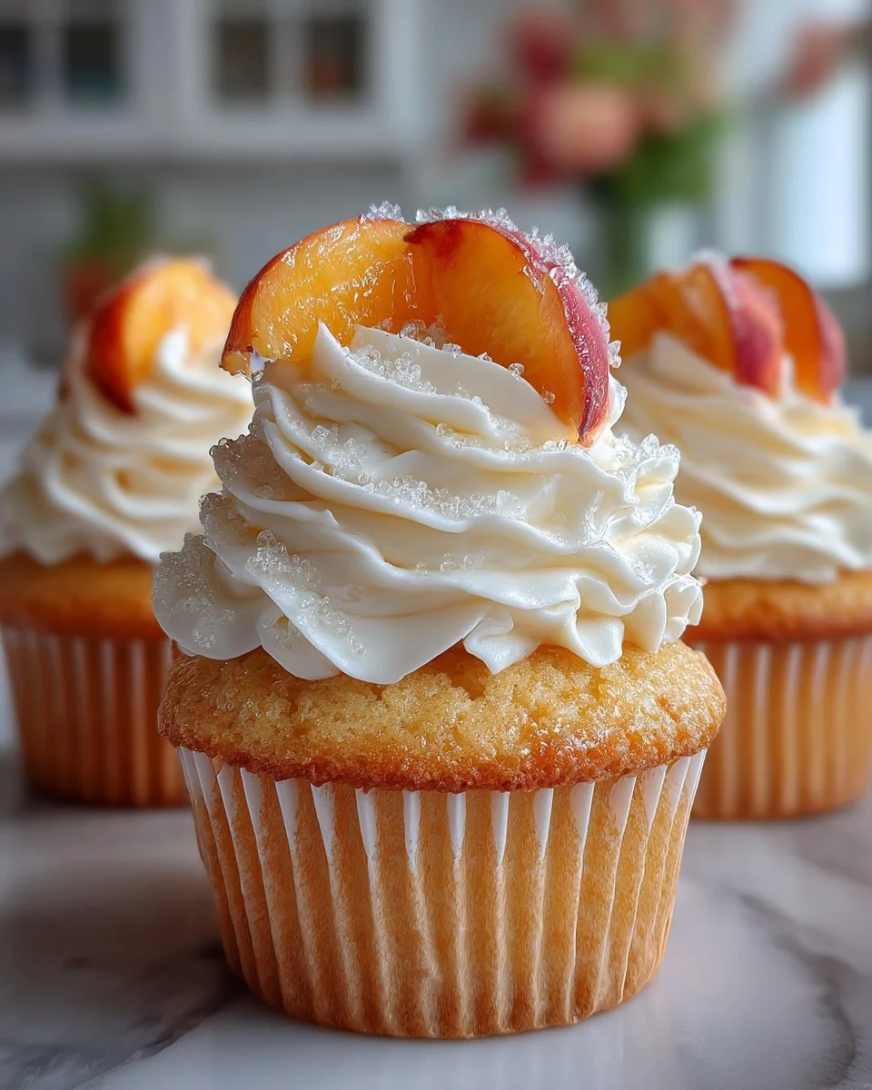 Peach Bellini Cupcakes Peach Bellini Cupcakes