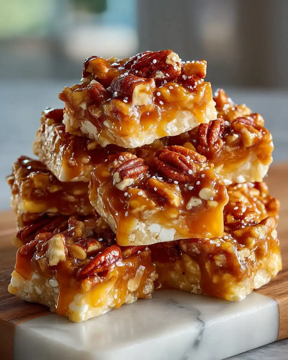 Bowl of homemade Praline Crunch with nuts and caramel topping.